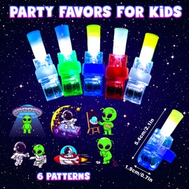30PCS led Finger Lights Space Astronaut Party Favors, Glow in The Dark Light Up Toys Gifts Fillers Easter Stuffers School Classroom Prizes Birthday Goodie Bags for Kids Boy Girl Student (Space)