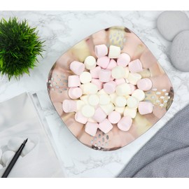 Stainless Steel Decorative Bowl 24cm - Silver Metal Kitchen Bowl Snack Display Dish Table Centrepiece Fruit Key