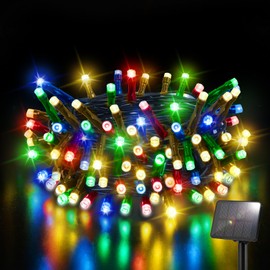 FFZZKJ Solar Fairy Lights Outdoor Garden Lights Waterproof 50LED 5M/16.4Ft Solar Lights for Garden 8 Modes Solar String Lights for Patio/Yard/Tree/Gazebo/Terrace/Party/Wedding - Multi-Coloured