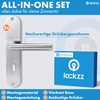 lockzz Door Handle Set Nuremberg, Stainless Steel, Door Fitting for