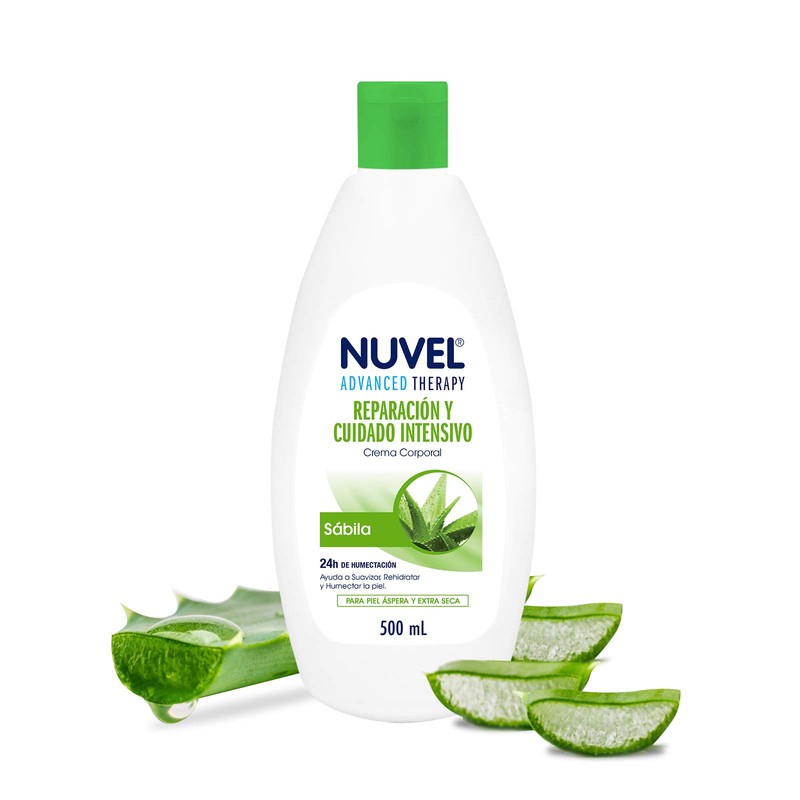 Nuvel Crema Corporal Humectante Reparación y Cuidado Intensivo con Sábila,