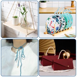 Cheriswelry 3mm Twisted Silk Rope Cord Satin Polyester Cord Jewelry Beading Thread for DIY Necklace Bracelet Making Holiday Costumes Bag Drawstrings Decoration, 4 Rolls