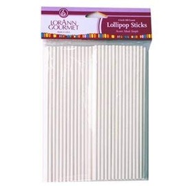 LorAnn Gourmet 6 inch Lollipop Sticks 100 Count