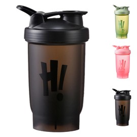 KANGSIT Protein Shaker Bottle with Mixing Ball, BPA- and DEHP-free, Leakproof Flip On Lid- Protein & Supplement Shaker Bottle 700ml (Black)