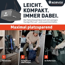 NORVOX Folding Bowl Camping – 22 L – Foldable Bowl – Universal as Outdoor Washing Bowl, Washing Bowl, Washing Up Bowl or as a Foldable Bucket