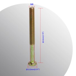 Aopin Flat Head Hex Socket Cap Screws, Hex Socket Head Cap Screws, Connector Screws for Furniture Crib Chairs, Carbon Steel, M8 x 80mm, 10Pcs