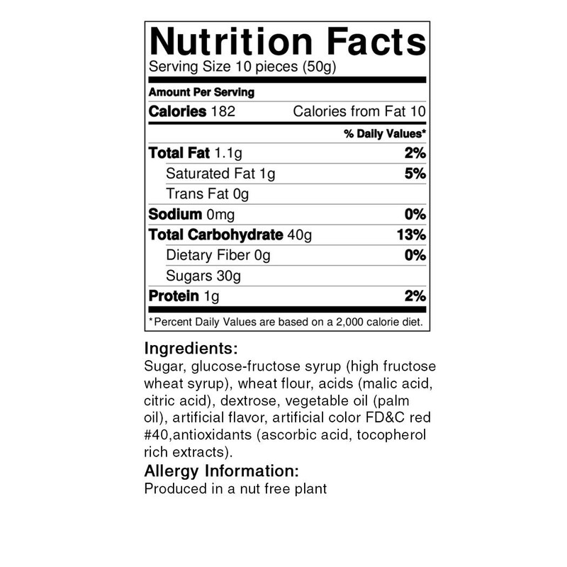 Paskesz Strawberry Flavored Sour Sticks 3.5 Oz. (Pack of 6)