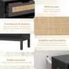 Jocoevol Rattan Shoe Cabinet Storage for Entryway with 2 Flip