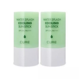 Kim Jeong-mun Aloe [김정문알로에]김정문알로에 큐어 워터 스플래쉬 쿨링 선스틱 23g(SPF50+) 연두스틱 얼음자차 2개 Ss (3619 [Kim Jeong-mun Aloe] Kim Jeong-mun Aloe Cure Water Splash Cooling Sunstick 23g (SPF50+) Light Green Stick Ice Green Tea 2pcs Ss (3619) [Single color / 1 piece]