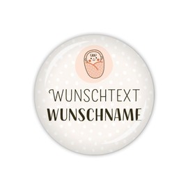 lijelove® PFLEGEHELDEN Wunschtext & Wunschname mit Baby, als Button, Magnete, Taschenspiegel oder Flaschenöffner erhältlich (Art. MD09-26)