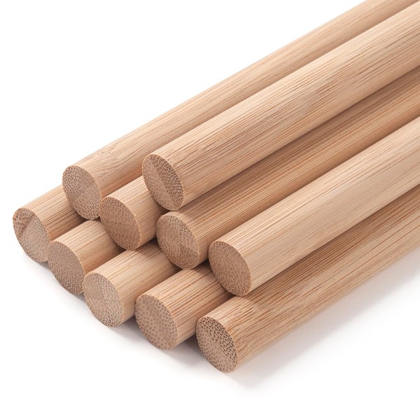 Wooden Dowel Rods Wood Dowels for Crafting, 10PCS 1/2 x