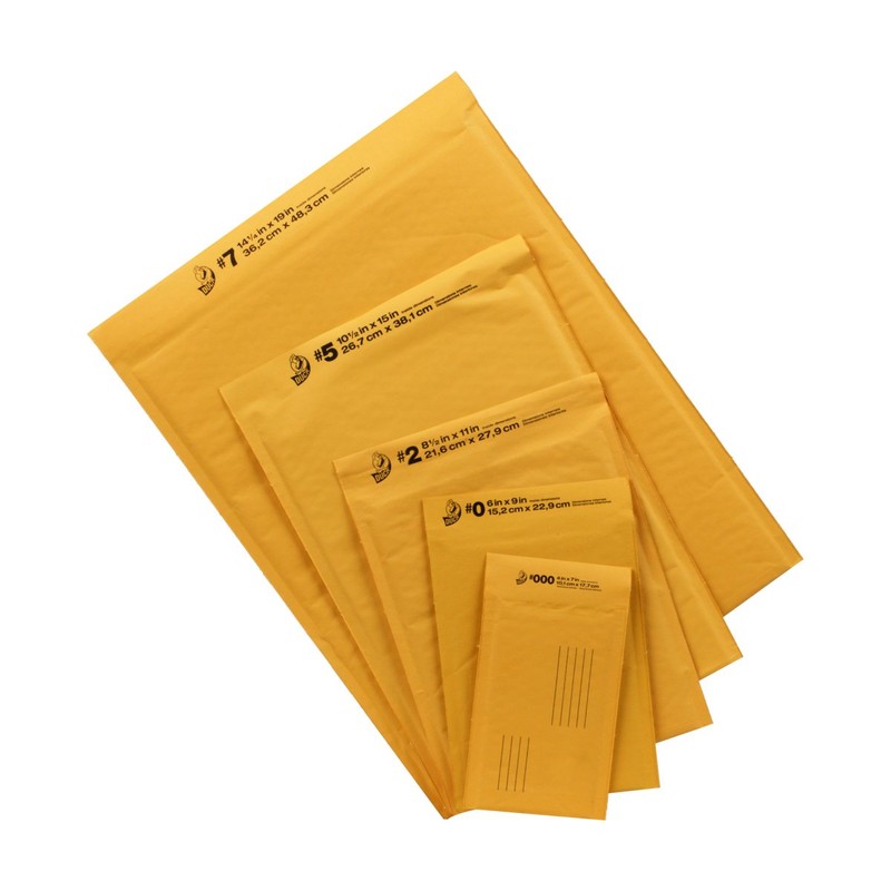 Duck Brand Kraft Bubble Mailers, 0-6 x 9 Inches, 5-Pack