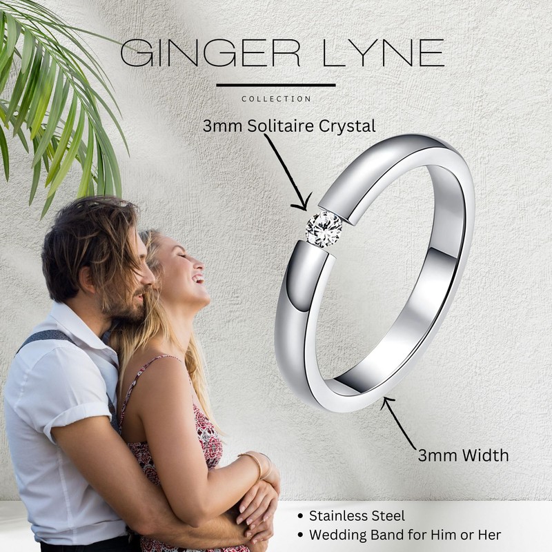 Wedding Band for Men by Ginger Lyne | Rose Gold