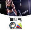 16PCS Exercise Tube Band 5 Colors TPE Stretchy Stackable Resistance