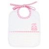 Filet Rectangular Soft Fabric Bib with White Lozenges Motif with