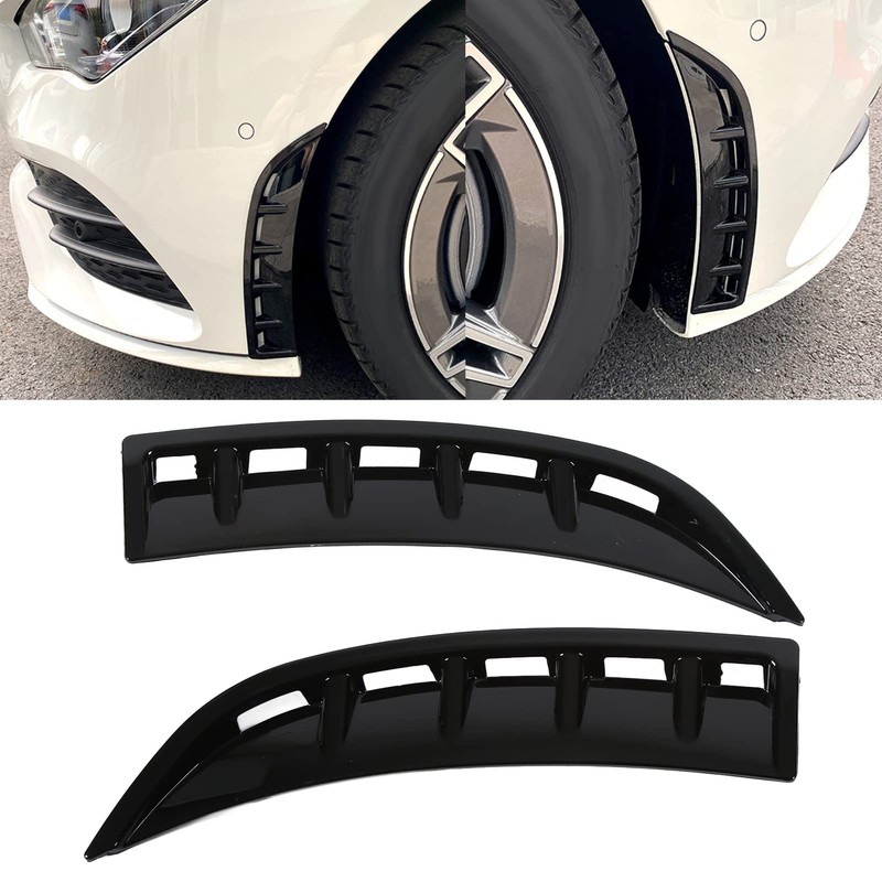 Front Bumper Canard, Front Bumper Canard Glossy Black Replacement for