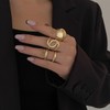Chunky Rings for Women Silver Stacking Rings Gold Rings Set