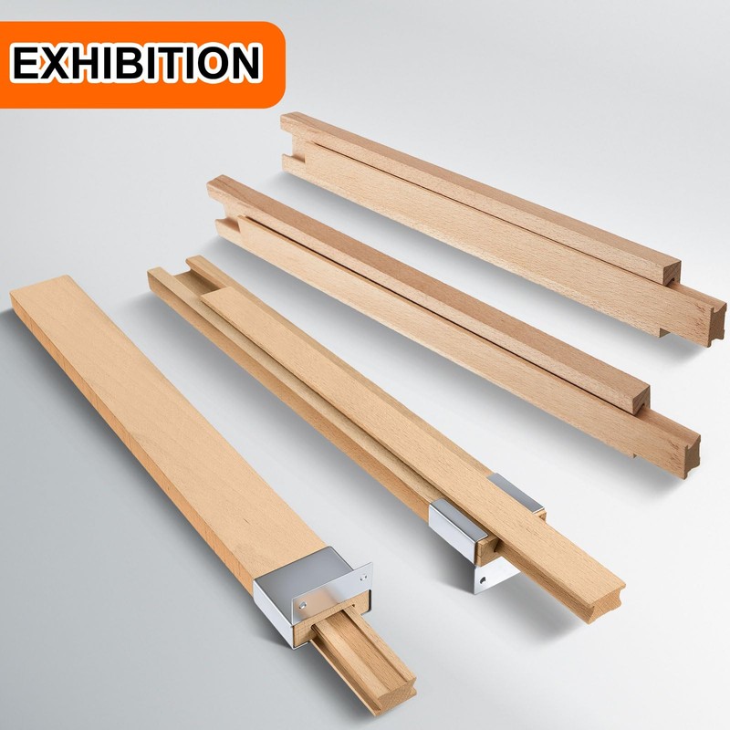 Maitys 2 Pcs Wood Drawer Slides Bottom Mount Classic 22