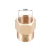 sourcing map Brass Threaded Pipe Fitting G1/2 Male X G3/8