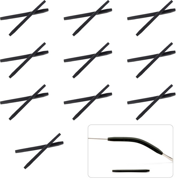 LNQ LUNIQI 10 Pairs Silicone Eyeglass End Tips Replacement Temples