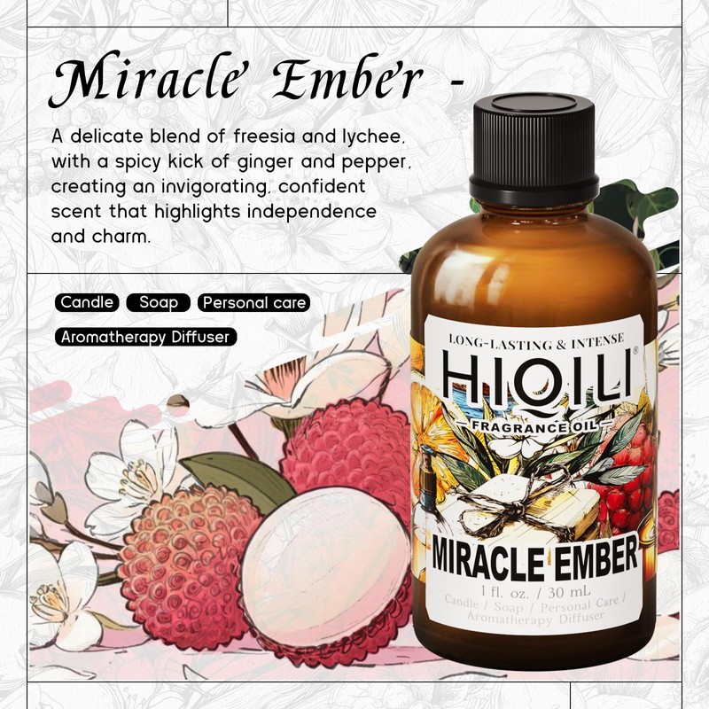 HIQILI Miracle Ember Fragrance Oil - Sweet Fruity Floral Scent