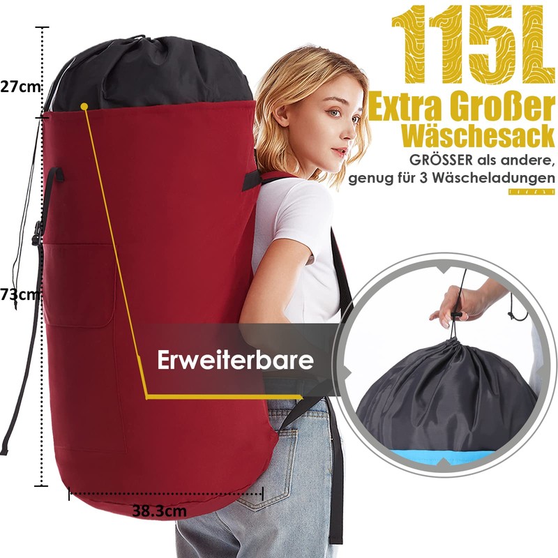 Laundry Bag Dirty Laundry XXL 115 Litres Laundry Bag Travel