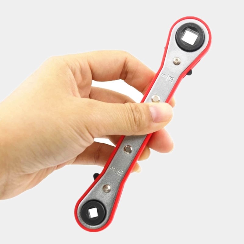 LDCRE HVAC Service Wrench Set, Air Conditioner Valve Curved Ratchet