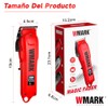 WMARK 1005 Máquina Cortar Cabello Profesional Inalámbrica, Rojo