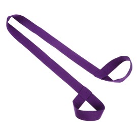Kisangel 2pcs Yoga Mat Straps Yoga Bolsters Yoga Strap Equipment Yoga Mat Carrier Band Yoga Roller Carrier Yoga Mat Sling Yoga Straps for Mat Storage Purple Stretch Belt Cotton