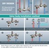 Aolemi Outdoor Shower Fixtures with Handheld,Hot and Cold,Brushed Nickel |