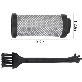 Paquete de 3 filtros HEPA de repuesto para aspiradora de colchón JIGOO T600, filtros de aspiradora verticales de repuesto lavables, 3 unidades HEPA y 1 cepillo para polvo
