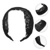 WOONEKY Wide Lace Headband for Women Fashionable 1-Piece Black Hair