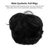 Milltrip Black Short Wigs for Men, Men Wig Short Black