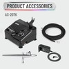 Timbertech - Kit de aerógrafo profesional con compresor multifuncional AS-207K,