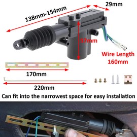 LKRXW 2Pcs 12V Door Lock Actuator Kit Heavy Duty High Power Door Locking Actuator 2 Wire Electric Door Lockout Actuator Automotive Replacement Locking Entry System