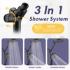 HOWUWEY Dual Shower Heads with Handheld Spray, 7.5" Rainfall Shower
