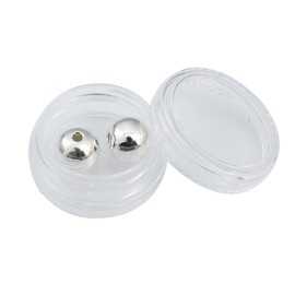 BEADIA 925 Sterling Silver Round Beads 10mm 2pcs for Jewelry Making Findings