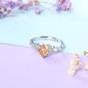 Qings Birthstone November Citrine Adjustable Ring for Women 925 Sterling