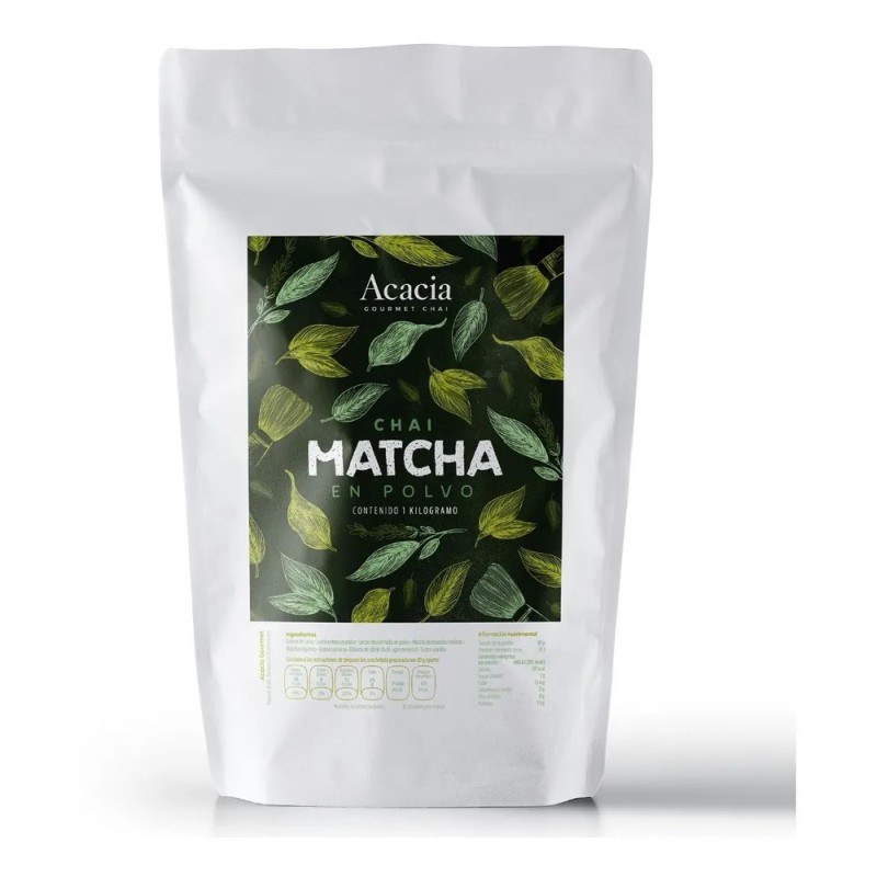 Chai Matcha En Polvo 1kg Para Bebidas Frías Y Calientes