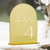HOODO Frosted Arch Acrylic Table Numbers 1-20 with Stands, 5"x7"