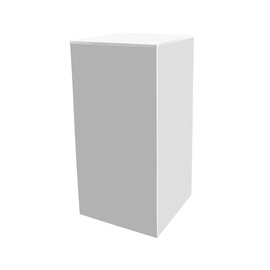 White Acrylic Display Box with One Open Side No Lid Tall Vertical Plinth Column 12" x 12" x 24" Merchandise Retail Socle Product Riser by Marketing Holders