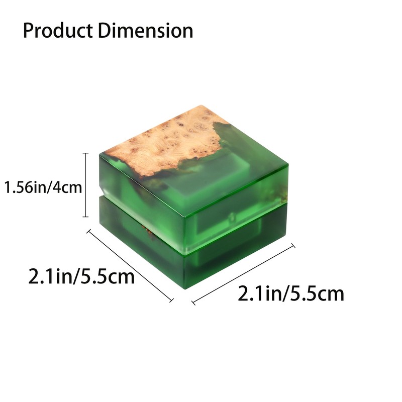 GOGOJSM Wedding Ring Box,Sage Green Engagement Ring Box for Proposal