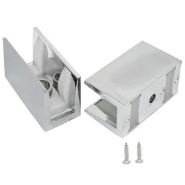 generic 4pcs Sliding Shower Door Bumpers Block,for 8mm/0.31in Glass Sliding Door Anti-Collision Block(Chrome color-40x20x18mm/1.57x0.78x0.7in)