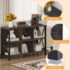 FATORRI Rustic 6 Cube Storage Organizer with Shelf, Wood and