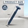 Blulu 36 Pcs 3 Inch Vinyl Shutter Fastener Window Panel