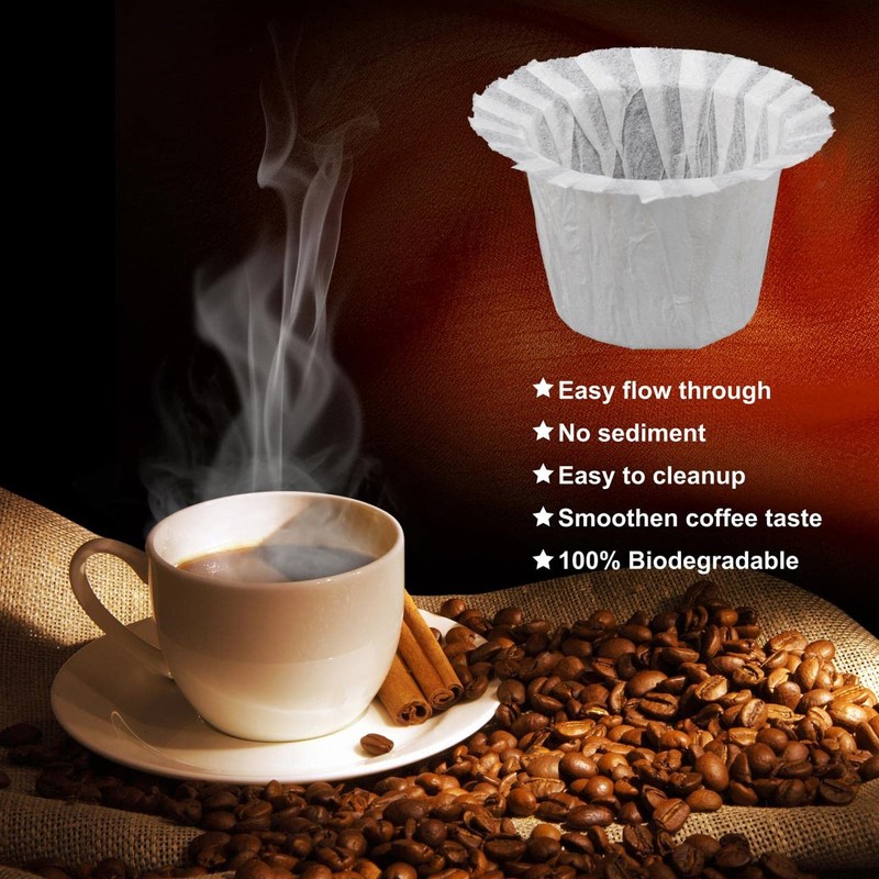 Irmidi 300 Count Disposable Paper Filter with 2 Pack Reusable