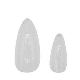 Full Cover Nail Tip -Medium Almond Clear (500pcs)