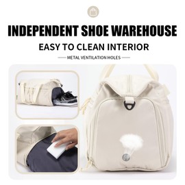 Weekender Duffel Bag with Shoe Compartment And Wet Pocket-Luggage Everyday Overnight Bag for Men and Women Travel-Carry On Gym Bag