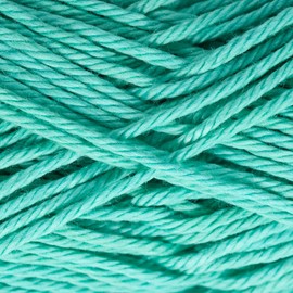 Estako Royal Cotton, 100% hilo de algodón Giza mercerizado, suave, súper fino 1 para ganchillo y tejer 1.7 onzas (50 g) / 137 años (125 m) (5081 - cian)