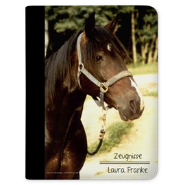 CreaDesign Children's Certificate Folder with (Wish) Name and Certificates Documents DIN A4 School for Girls and Boys Motif for Girls